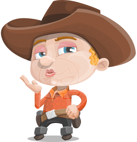 Little Cowboy Kid Cartoon Vector Character AKA Reynold the Lil’ Cowboy